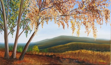 Peinture intitulée "Herbst Landschaft" par Olga Hanns (O. Hanns), Œuvre d'art originale, Huile