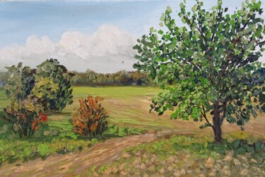 Malerei mit dem Titel "Herbst Landschaft 4" von Olga Hanns (O. Hanns), Original-Kunstwerk, Öl