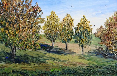 Malerei mit dem Titel "Herbst Landschaft 8" von Olga Hanns (O. Hanns), Original-Kunstwerk, Öl