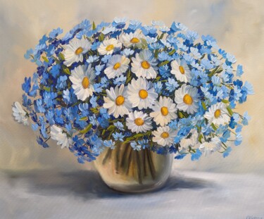 Pintura intitulada "Blumen 2.22" por Olga Hanns (O. Hanns), Obras de arte originais, Óleo