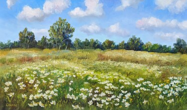 Malerei mit dem Titel "Sommer Landschaft 5…" von Olga Hanns (O. Hanns), Original-Kunstwerk, Öl