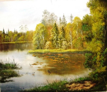 Картина под названием "на реке" - Ohra, Подлинное произведение искусства, Другой