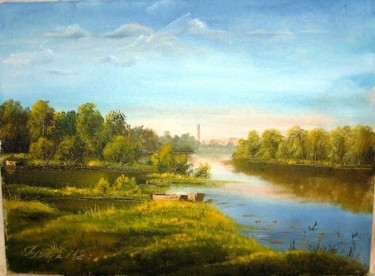 Картина под названием "озеро" - Ohra, Подлинное произведение искусства, Другой