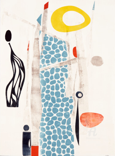 印花与版画 标题为“Aimé” 由Oi Fortin, 原创艺术品, 蒙纳