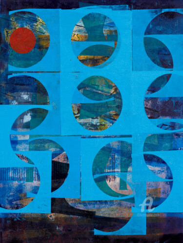 Impressões e gravuras intitulada "Out of The Blue" por Oi Fortin, Obras de arte originais, Monotipo