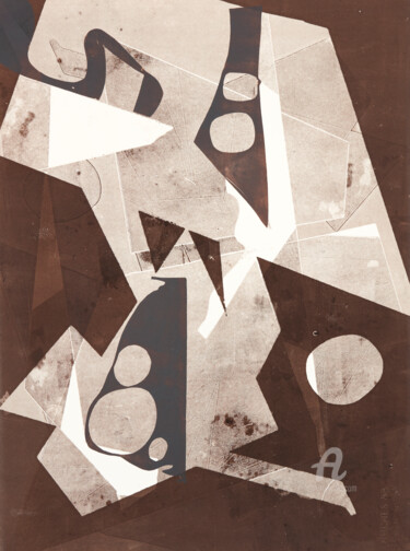 "Conunrum" başlıklı Baskıresim Oi Fortin tarafından, Orijinal sanat, Monotip