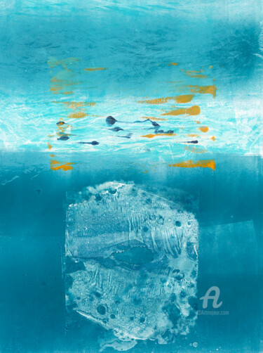"Under Ice" başlıklı Baskıresim Oi Fortin tarafından, Orijinal sanat, Monotip