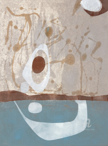 Prenten & gravures getiteld "Vessel Series 2" door Oi Fortin, Origineel Kunstwerk, Monotype