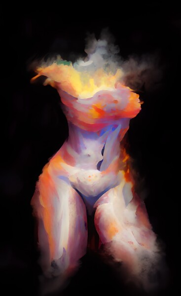 Digital Arts titled "Temperature" by Oidia, Original Artwork, Digital Painting