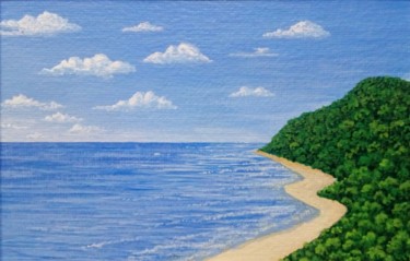 Картина под названием "Остров в тропиках.j…" - Оджан Наумкин, Подлинное произведение искусства, Акрил