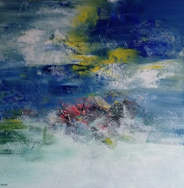 Malerei mit dem Titel "harmonie bleue" von Jean Oillet, Original-Kunstwerk, Acryl