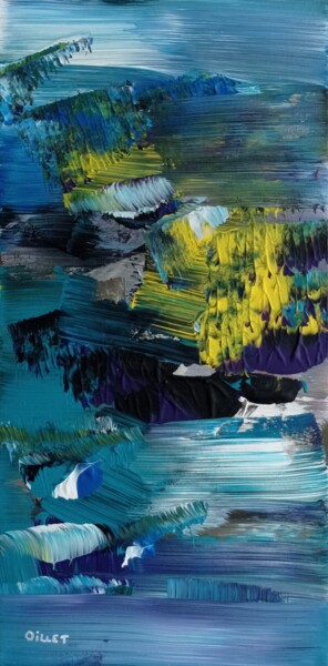 Pittura intitolato "Etude en violet 3" da Jean Oillet, Opera d'arte originale, Acrilico