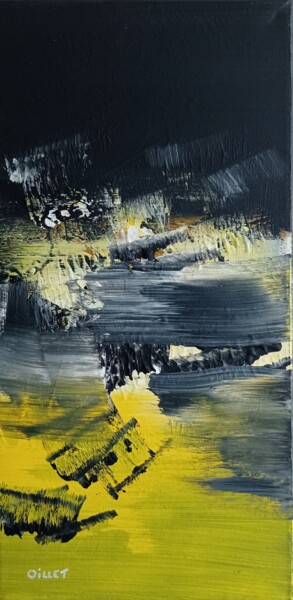 Painting titled "Etude en jaune 1" by Jean Oillet, Original Artwork, Acrylic