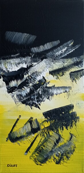Peinture intitulée "Etude en jaune 6" par Jean Oillet, Œuvre d'art originale, Acrylique