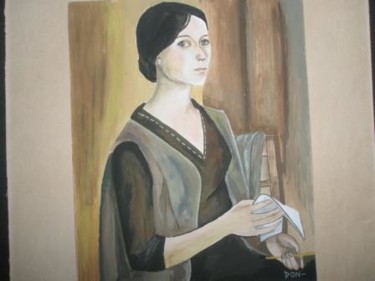 Peinture intitulée "A WOMEN ARTIST" par Don ( Rahul Ojha), Œuvre d'art originale