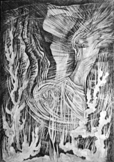 Рисунок под названием "возрождение 06" - Oksana Prudnikova, Подлинное произведение искусства, Гелевая ручка