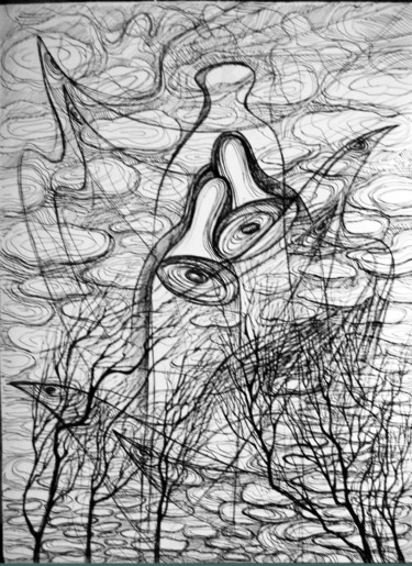 图画 标题为“адам и ева_03” 由Oksana Prudnikova, 原创艺术品, 中性笔