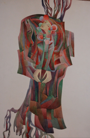 Картина под названием "без названия_к7" - Oksana Prudnikova, Подлинное произведение искусства, Акварель