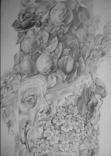 Desenho intitulada "людина і природа_08" por Oksana Prudnikova, Obras de arte originais, Lápis