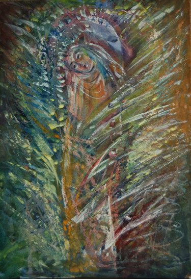 Pintura intitulada "без названия_97" por Oksana Prudnikova, Obras de arte originais, Guache