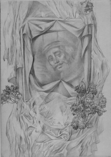 Painting titled "без названия 04" by Oksana Prudnikova, Original Artwork, Pencil