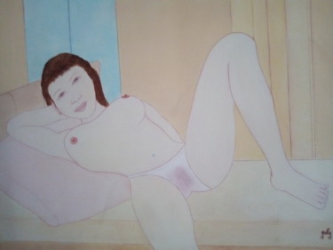 Malerei mit dem Titel "nu érotique - eroti…" von Pulsart, Original-Kunstwerk