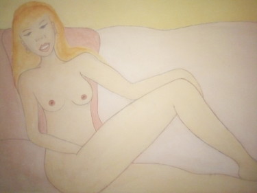 Schilderij getiteld "Nu - Naked" door Pulsart, Origineel Kunstwerk