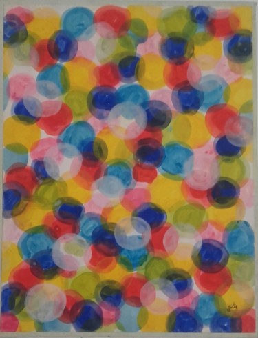Painting titled "Bulles - Bubbles" by Pulsart, Original Artwork