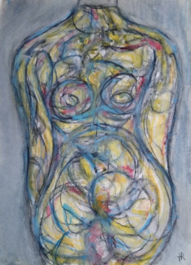 Painting titled "Woman's body" by Pulsart, Original Artwork