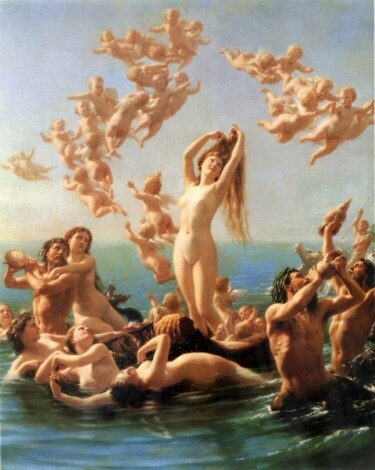 Malerei mit dem Titel "Divine Art: Naked F…" von Okdimension, Original-Kunstwerk, Tinte