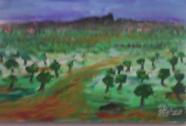 Painting titled "Les baux" by Km, Original Artwork