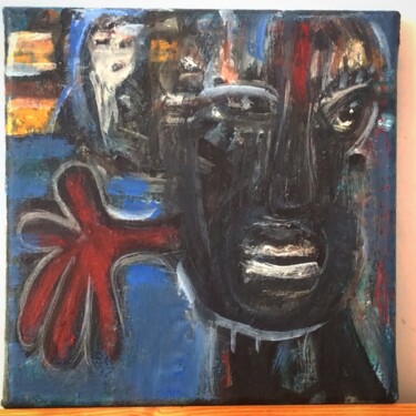 Painting titled "Black hand" by Okio, Original Artwork, Acrylic