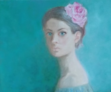 Peinture intitulée "Portrait of a young…" par Olga Krivcun, Œuvre d'art originale, Huile