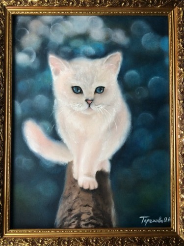 Картина под названием "Призрак" - Оксана Терехова, Подлинное произведение искусства, Масло Установлен на картон