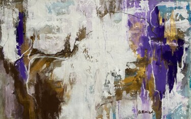Картина под названием ""Liking" фиолетовая…" - Oksana Almiz, Подлинное произведение искусства, Акрил