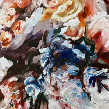 Pittura intitolato "Bright bouquet" da Oksana Almiz, Opera d'arte originale, Acrilico