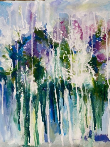 Pittura intitolato "Summer downpour" da Oksana Almiz, Opera d'arte originale, Acrilico
