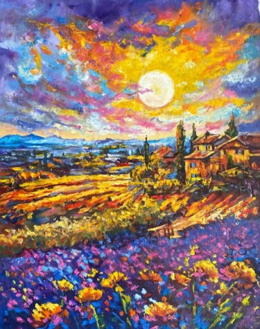 Картина под названием "Toscana" - Oksana Almiz, Подлинное произведение искусства, Масло