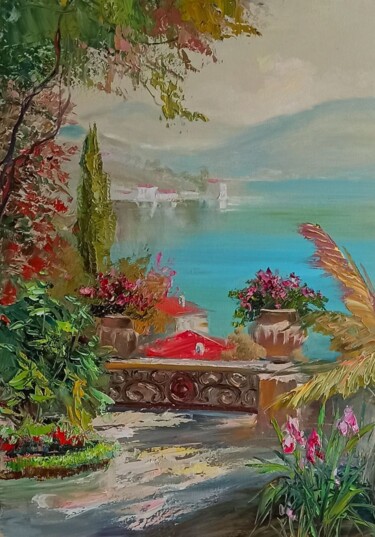 Malerei mit dem Titel "Sunny Italy" von Oksana Baranova, Original-Kunstwerk, Öl