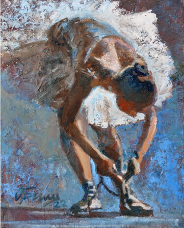 Картина под названием "Ballerina №2" - Oksana Begma, Подлинное произведение искусства, Масло