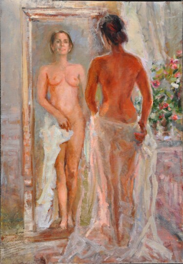 Painting titled "Morning" by Oksana Begma, Original Artwork, Oil