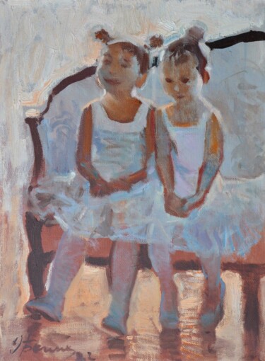 Картина под названием "Sisters" - Oksana Begma, Подлинное произведение искусства, Масло