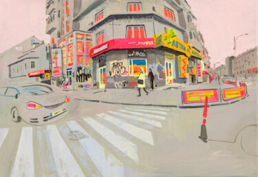 Peinture intitulée "At the crossroads o…" par Oksana Boiko, Œuvre d'art originale, Acrylique