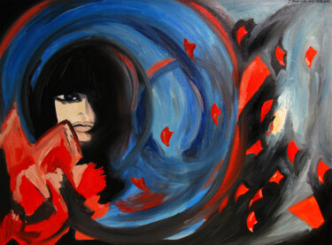 Painting titled "On the death of a b…" by Oksana Budnichenko, Original Artwork, Oil