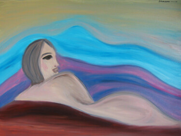 Pintura intitulada "In the arms of Nept…" por Oksana Budnichenko, Obras de arte originais, Óleo