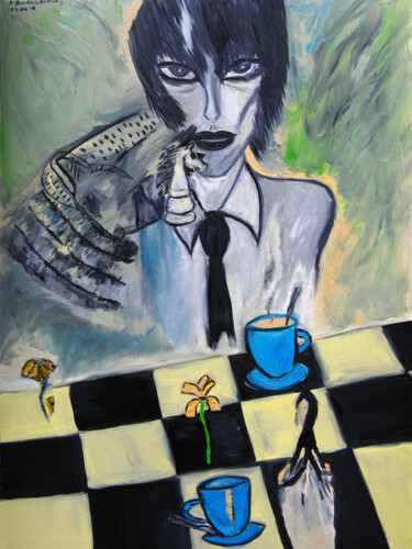 Картина под названием "Death Horsemen" - Oksana Budnichenko, Подлинное произведение искусства, Масло