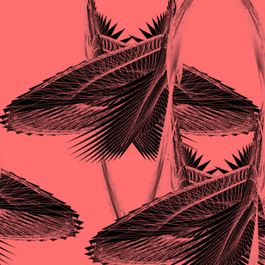 Digitale Kunst getiteld "Moths. Abstraction…" door Oksana Budnichenko, Origineel Kunstwerk, Digitaal Schilderwerk