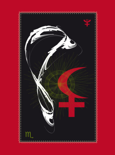 Arte digital titulada "Cobra. Lilith, astr…" por Oksana Budnichenko, Obra de arte original, Trabajo Digital 2D