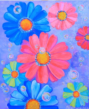 Картина под названием ""Colorful pleasure"" - Oksana Chetverikova, Подлинное произведение искусства, Акрил Установлен на Дер…