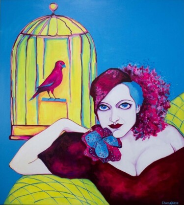 Картина под названием "Рита" - Оксана Чумакова, Подлинное произведение искусства, Акрил